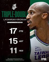 👀｜𝐒𝐭𝐚𝐭𝐢𝐬𝐭𝐢𝐜𝐚𝐥 𝐑𝐞𝐜𝐨𝐫𝐝✨ 🫡𝐌𝐫. 𝐓𝐫𝐢𝐩𝐥𝐞-𝐃𝐨𝐮𝐛𝐥𝐞  TPBL元年共四位球員達成大三元紀錄，臺北台新戰神丁聖儒率先達陣，隔年三月新北國王曼尼高搶下第二席次，兩位得分機器桃園永豐雲豹克羅馬、新竹御嵿攻城獅努利則是在五月完成任務！  #TPBL ...