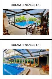 Bangunannya didominasi warna putih yang terdiri dari dua lantai dan ada kolam renang besar di halaman belakangnya. Dijual Rumah Mewah Di Tebet Ada Kelebihan Tanah Fasilitas Kolam Renang Garasi Bisa 10 Mobil Hub 0813 1838 1838 0878 7838 1838 25887