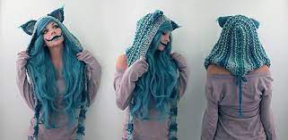 Cheshire Cat Makeup And Hoodie Chesire Cat Kostum Fur Katzen Grinsekatze Kostum