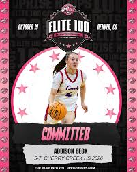 COMMITTED ‼️ The 𝑰𝑵𝑨𝑼𝑮𝑼𝑹𝑨𝑳 #Elite100 𝐆𝐈𝐑𝐋𝐒 Recruiting Combine  is here ! We're thrilled to welcome: ⭐️ Addy Beck This event takes place  the morning of our INAUGURAL Rocky Mountain JUCO Jamboree, a