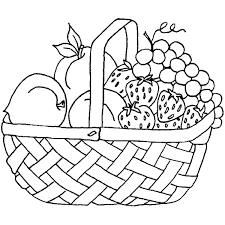 Download this adorable dog printable to delight your child. Online Coloring Pages Basket Coloring A Basket Of Fruit Fruits