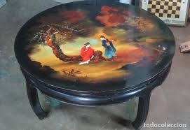 Debajo hay un brasero, calentón o estufa, que a veces es parte de la estructura de la mesa misma. Bonita Mesa Lacada Japonesa Pintada A Mano Si Comprar Mesas Antiguas En Todocoleccion 146791554