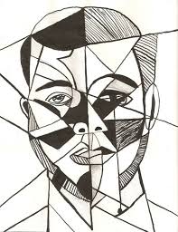 Black And White Self Portrait Art Cubist Self Portrait Cubist Portraits Portrait Ideas Art Geometric Art