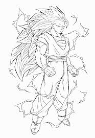 Aquí lo vemos recién transformado soltando pequeños rayos forma. Goku Super Saiyan 3 Coloring Pages Coloring Home