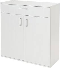 Adore furniture tall latte oak shoe storage cabinet, wide four tier shoe rack, double width, holds 30 pairs, ideal hallway cupboard, textured wood grain effect £99.99 £ 99. All Hallway Mysmallspace Uk