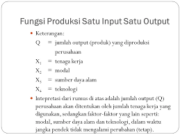 Fungsi produksi menunjukkan sifat hubungan di antara faktorfaktor produksi dan tingkat produksi yang dihasilkan. Analisis Perilaku Produksi Ppt Download