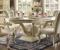 The 5 pieces kitchen table set comes with a simple design and lightness fresh color bring your home new energy. Buy Homey Design Hd 27 Dining Table Set 8 Pcs In White Bonded Leather Online