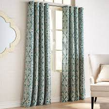 Chenille Damask Teal Grommet Curtain Teal Curtains Curtains Curtains Living Room