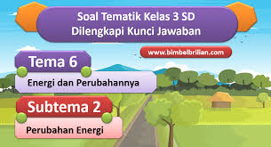 Demikian tadi artikel tentang soal dan kunci jawaban tes formatif. Soal Tema 6 Kelas 3 Sd Subtema 2 Perubahan Energi Dan Kunci Jawaban Bimbel Brilian