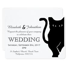 Black Cat Wedding Invitation Cat Wedding Wedding Invitations Black Wedding Invitations