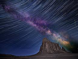 Star Trails Milky Way And Fireflies Up And Above Shiprock By Gigijim08 Nature At Night Photo Contest Professi Milky Way Star Trails What A Beautiful World
