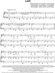 American singer camila cabello has released 2 studio albums, 25 singles, three promotional singles, and 27 music videos.cabello began to establish herself as a solo artist with the release of several collaborations, including bad things with machine gun kelly, which peaked at number four on the us billboard hot 100 in 2016. Camila Cabello Liar Sheet Music In B Minor Transposable Download Print Sku Mn0200940