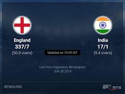India vs england live scorecard: England Vs India Live Score Over Match 38 Odi 1 5 Updates Cricket News