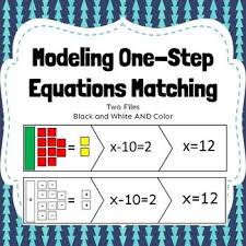 Modeling One Step Equations Matching One Step Equations Algebra Equations