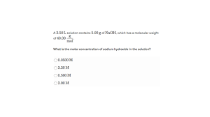 Is the molarity of each solution the same? Molarity Calculations Practice Khan Academy