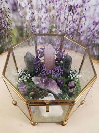 Pairing Plants And Crystals Better Homes Gardens Crystal Garden Terrarium Centerpiece Diy Crystals