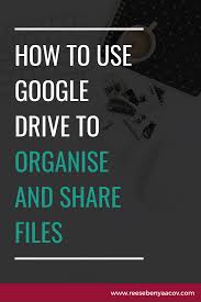 How To Use Google Drive To Organize And Share Files Reese Ben Yaacov Google Drive Online Organization Google Drive Organization