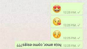 Para las parejas whatsapp se ha convertido en una de las principales redes sociales para comunicarnos y para demostrar por un pequeño existen diversos juegos que uno puede emplear en whatsapp y que van hacer que esa persona que tienes lejos te piense y por qué no te desee por tus. Whatsapp Con Este Truco Ultrasecreto Puedes Sorprender A Tu Pareja Con Mensajes Al Reves Fotos Foto 1 De 4 Epic Mobile Epic Peru Com