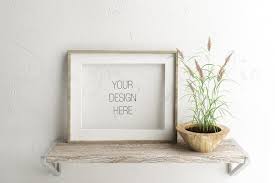Wooden Shelf Frame Mockup Styled Stock Photography Product Etsy Frame Mockups Styled Stock Photography Styled Stock