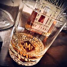 Monogrammed Round Whiskey Glasses Set