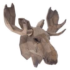 Geometric Moose Head Wall Decor Man Cave Wall Decor Moose Head Decor Moose Decor
