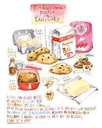 Dessert Drawing Watercolor Dessert Drawing Recette Illustree Cookies Et Biscuits Livre De Recette