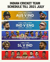Complete and full indian cricket schedule 2021. Cricket Universe Schedule Of Team India Till July 2021 Credits Sportsgully India Teamindia Schedule Packedschedule Odi T20 Tests Cricketuniverse Facebook