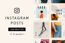 Use svg animation instead of other heavy animated formats to point out features, services and social media channels on your website. Instagram Animated Posts Minimal Graphic By Krisjanis Creative Fabrica