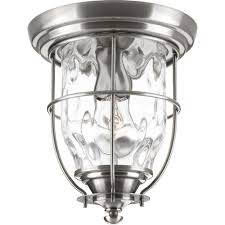 But i do see problems with flush mounting a panel in a exterior wall due to other problems like insulation (thermal), temperature differences and. Progress Lighting Beacon Collection Stainless Steel Outdoor Flushmount P6027 135di The Home Depot