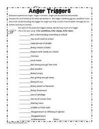 what triggers your anger anger worksheets anger management activities anger management for kids