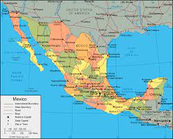 Mexico Map In Spanish Mexico Map