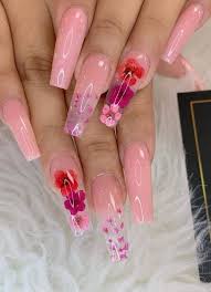 30 Killer Pink Nails For A Glamorous Style Magazine.nailcareer.com would clear glitter gel nails with pink gel roses with foil.