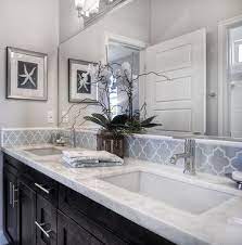 Pinterest has some good ideas for the diyers interested in adding a tile border around a mirror. 82 Bath Backsplash Ideas Bathroom Design Bathrooms Remodel Backsplash