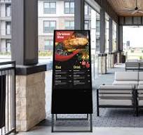Hyper Lumin™ Digital A-Frame Signage, Folding 43" Display Sign Android 11