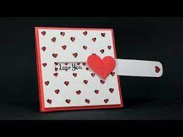 How to make photo frame making at home. Diy Paper Crafts Sliding Heart Greeting Card Ideas How To Scrapbooking Love Card Making Y Diy Valentines Cards Valentines Cards Valentine Day Cards