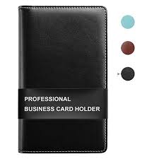 Sooez Leather Business Card Book Holder Professional Business Cards Book Organizer Pu Name Card Credit Cards Book H Book Holders Business Card Books Card Book