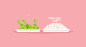 Sedangkan pada lontong, 100 gram lontong yang setara dengan 1 buah utuh hingga 1 ¼ lontong ukuran sedang, terdapat kandungan gizi yang lebih rendah yaitu 144 kkal, 2,72 protein, lemak 0,82 gram dan karbohidrat 31,56 gram. Lebaran Tiba Pilih Nasi Atau Ketupat Ya