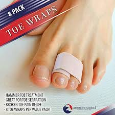 Amazon Com Broken Toe Wraps Toe Tape Toe Bandages To Align And Straighten Toes Idea Toe Splint For Bent Or Crooked H Broken Toe Toe Straightener Hammer Toe