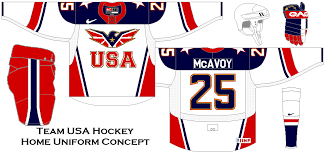 Team Usa Hockey Home Uniform Concept Team Usa Hockey Usa Hockey Team Usa