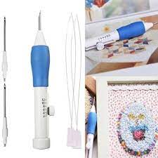 Needles, scissors, thimble, user manual, etc. Magic Embroidery Pen Diy Crafts Magic Embroidery Pen Set Diy 3 Interchangeable Punch Needle Sewing Accessories Buy At A Low Prices On Joom E Commerce Platform