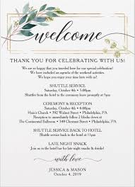 Greenery Wedding Itinerary Wedding Welcome Program Zazzle Com In 2020 Wedding Programs Wedding Itinerary Wedding Programs Simple
