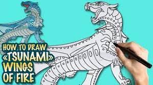 Hd drawn bobook fire drawing wings of fire dragons art transparent. How To Draw Wings Of Fire Tsunami Easy Step By Step Drawing Lessons For Kids Youtube