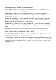 Banca presente in 20 province e 6 regioni, con un totale di 292 sportelli. Calameo Conto Deposito E Ancora Il Preferito Dai Risparmiatori Italiani