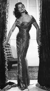 Jane Russell Movie Star 50s Bombshell Glamour Vintage Fashion Showgirl Evening Gown Metallic Vintage Hollywood Glamour Hollywood Glamour Old Hollywood Glamour