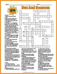 Sun Seasons Crossword Puzzle Worksheet Crossword Puzzles Free Printable Crossword Puzzles Printable Crossword Puzzles
