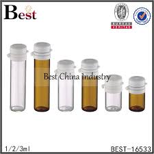 Gold ring, black ring & gold top, silver ring, white & silver lining. Factory Customized Amber Glass Tube Bottle With Tear Off Cap 1 2 3ml Factory In Malaysia Best Packaging