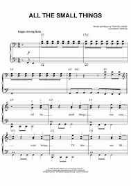 All the small things true care, truth brings i'll take one lift your ride best trip. All The Small Things Piano Sheet Music Onlinepianist
