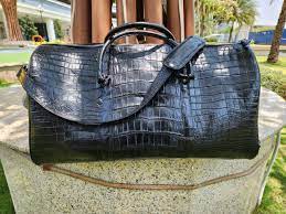 Crocodile skin purse