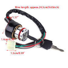 Universal petrol/diesel ignition starter switch fork lift truck + wiring diagram. Motorcycle Ignition Switch 3 Position 6 Wire 2 Keys Fit For Scooter Atv Go Kart Ebay