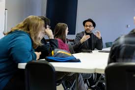 Shauna Shepard '25, Luke Chapman '25 and professors Katrin Schenk  (pictured) and Peter Sheldon have spent their summer studying satellite  constellations—networks of satellites that work together to deliver a  global service, like